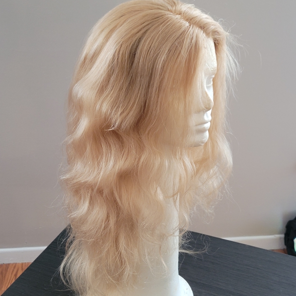 Honey blonde human hair